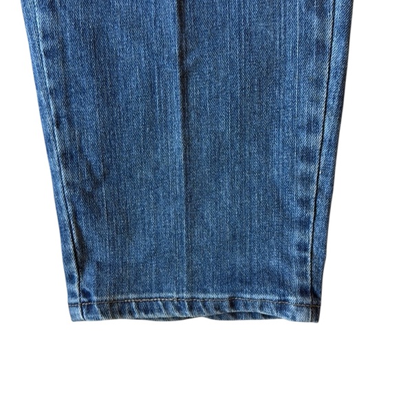 Vintage Lee High Rise Tapered Mom Jeans Side Elastic Medium Blue Wash Size 10 - Picture 8 of 14